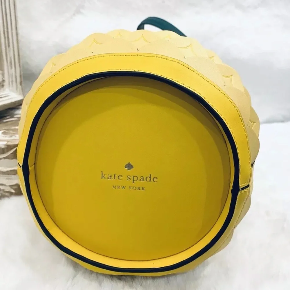 Kate Spade Pineapple Crossbody Bucket Bag Amazing Colada Novelty yellow - Picture 13 of 14